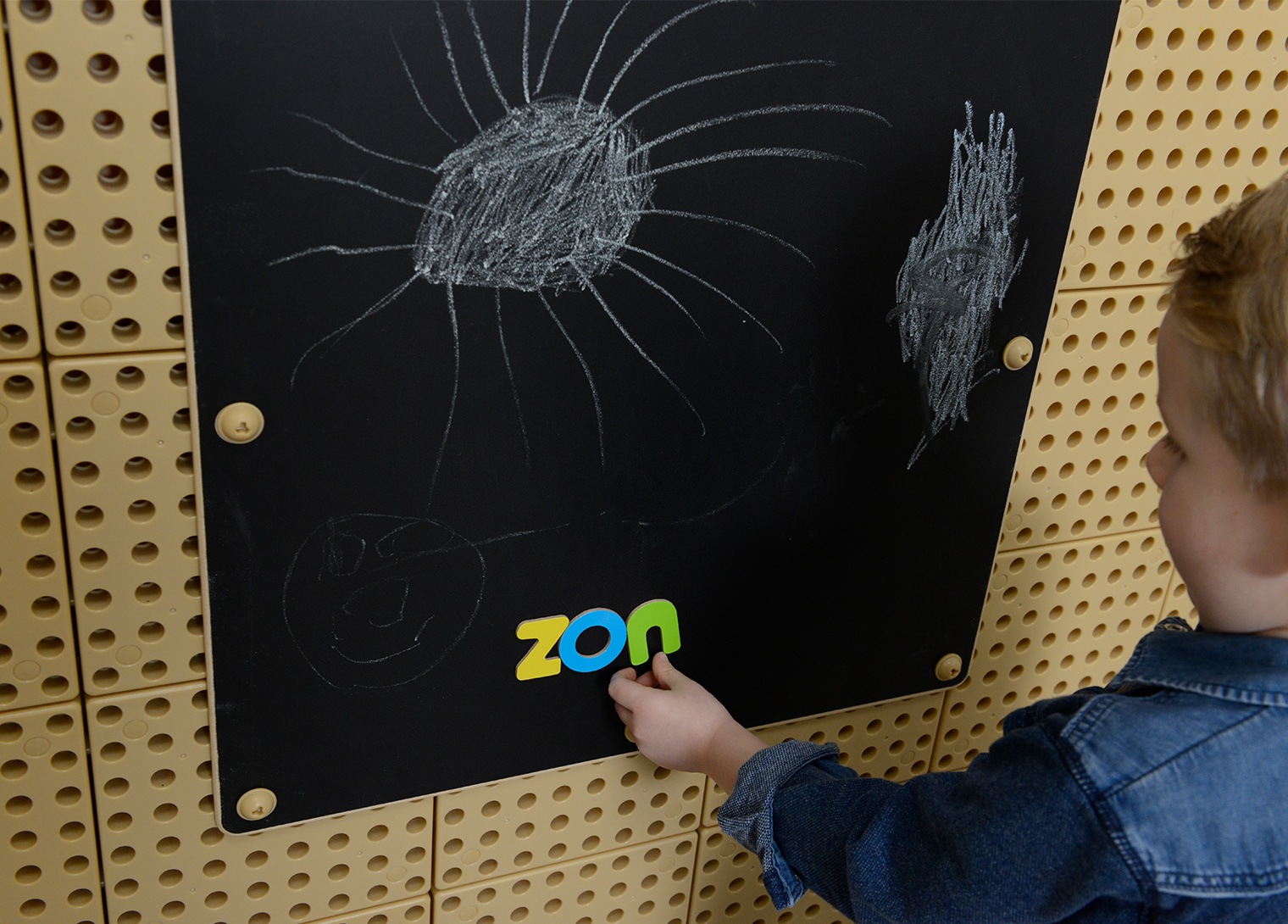 548H x 548L Double Sided Magnetic Chalk Board and Plain Wood Panel